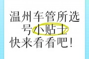 温州车牌号网上选号系统火爆来袭，车主们狂欢抢号！