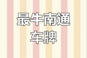 南通车牌靓号，一抹城市风华的专属印记