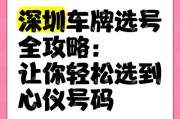 深圳摇号车牌选号大战：车主如何抢得心仪车牌