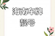 海口车牌新宠：靓号车牌，你的专属身份象征！”