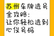 苏州新能源车牌抢号攻略：教你轻松锁定心仪绿牌