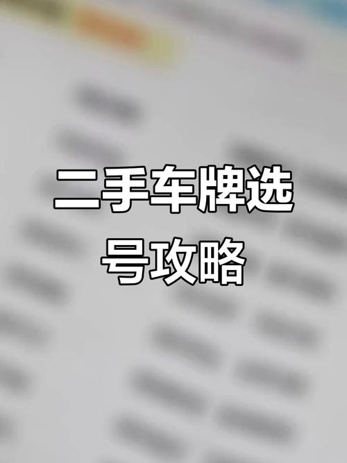 轻松驾驭:如何挑选心仪的二手车车牌号