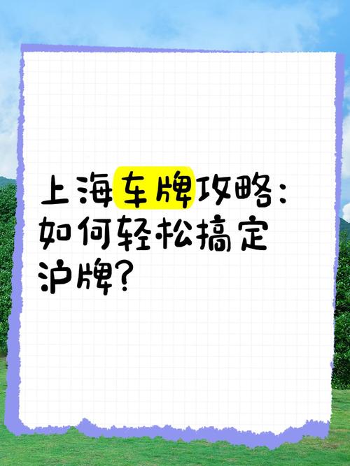 上海户口轻松办理外地车牌,攻略!