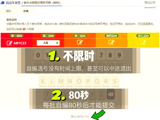 轻松自编车牌号码,解锁个性出行新方式!