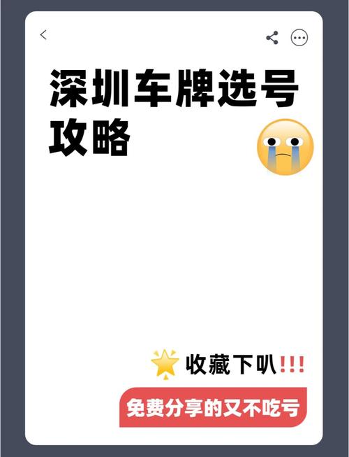 深圳车牌靓号申请全攻略:靓号背后的流程与技巧