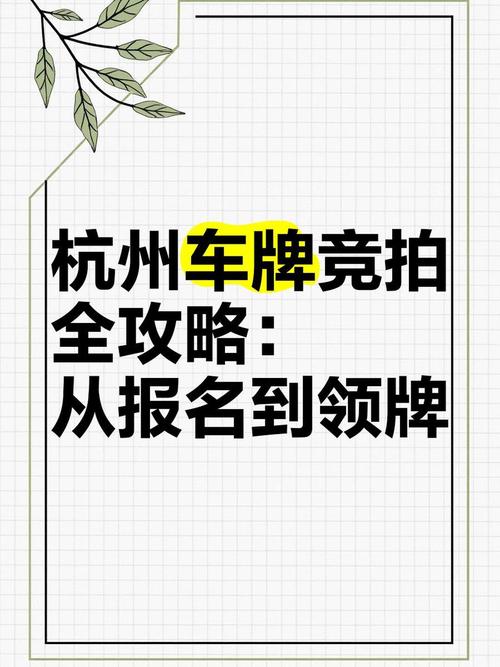 杭州车牌竞拍价格飙升,热门车牌炒至数十万!