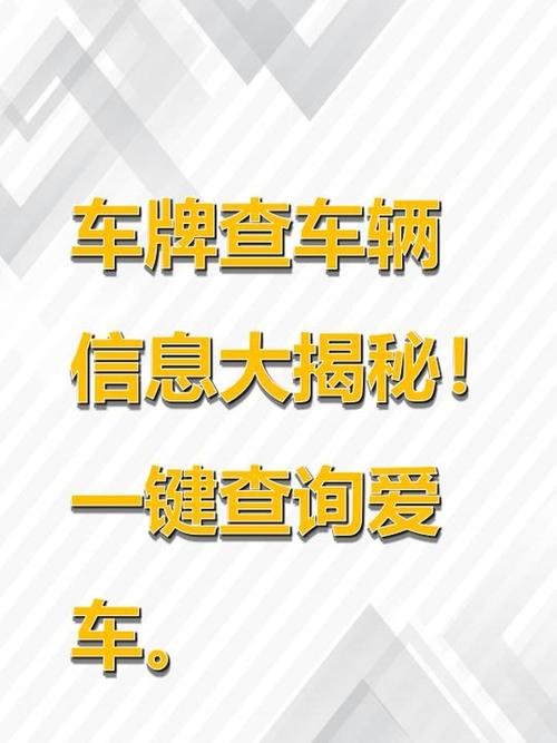 一秒识车主!车牌信息一键查询,你的爱车主人