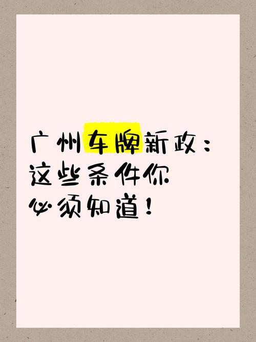 广州车牌新政策:网上自选车牌,车主们纷纷热议
