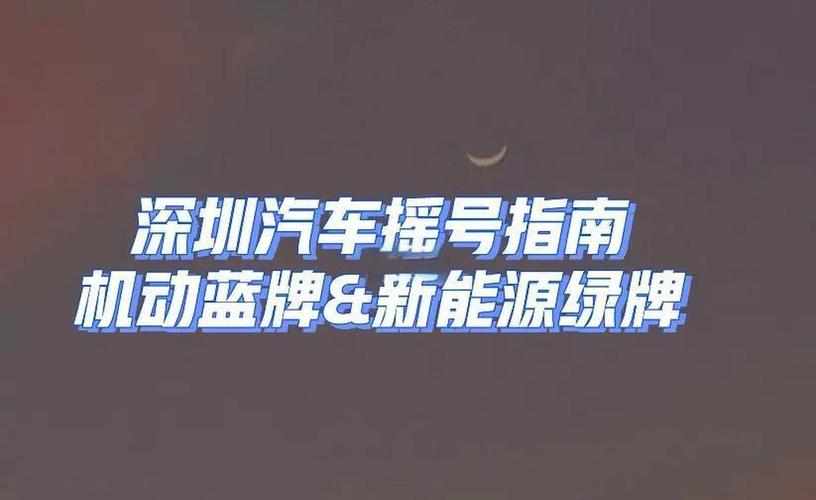深圳摇号车牌选号大战:车主如何抢得心仪车牌