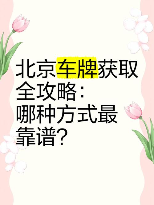 北京车牌申请攻略:掌握这些条件,轻松获得心仪车牌